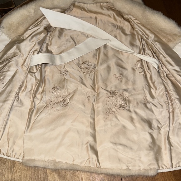 Vintage Gwynn Carpenter Fur Leather Belted Jacket - Picture 6 of 15